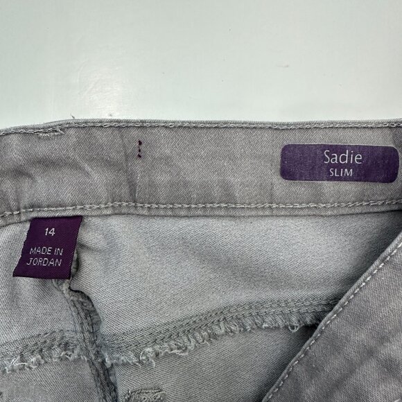 Gloria Vanderbilt Sadie Slim Women's size 14P Gray Denim jeans - Picture 3 of 5